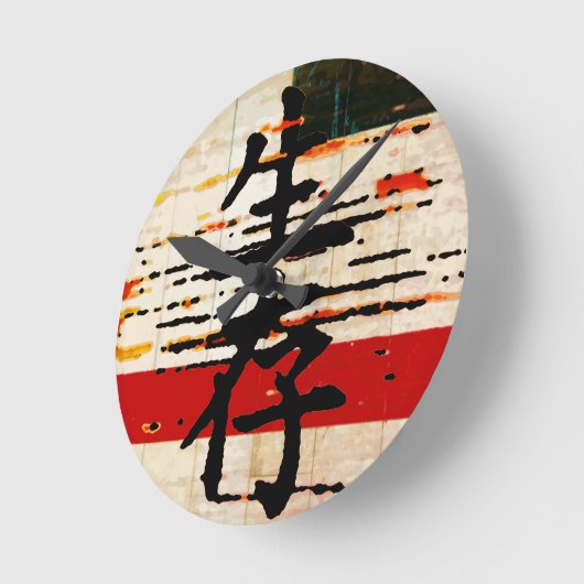 "Overleving" in Aziatische taal Ronde Klok (Hoek)