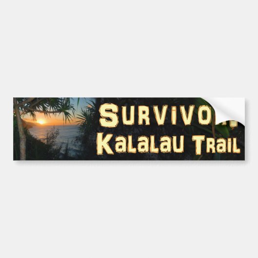 Overleving: Kalalau Trail Bumpersticker (Voorkant)