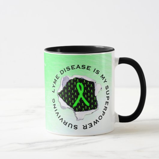 OVERLEVING LYME ZIEKTE SUPERHELD KOFFIEBEEKER MOK (Rechts)