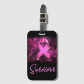 Overleving, ondersteuning van borstkankervoorlicht bagagelabel (Voorkant (verticaal))
