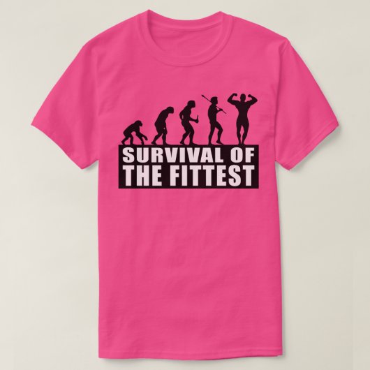 Overleving van de Fittest T-shirt (Design voorkant)