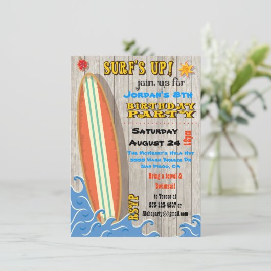 Overlevingsdag feestelijke uitnodigingen (Staand voorkant)