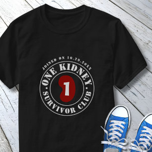 Overlevingsdatum One Kidney Survivor Club T-shirt