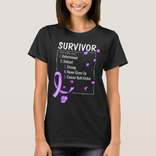 overlevingsdefinitie van alvleesklierkanker t-shirt