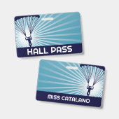 Overlevingsdocent Hall Pass Badge (Voor- en achterkant)