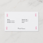 Overlevingskaart voor borstkanker visitekaartje (Achterkant)