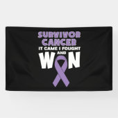 Overlevingskanker die ik heb gevochten en gewonnen spandoek (Horizontaal)