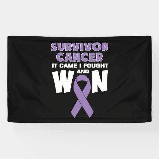 Overlevingskanker die ik heb gevochten en gewonnen spandoek (Horizontaal)