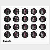 Overlevingskans bij borstkanker bij vrouwen Roze v Ronde Sticker (Vel)