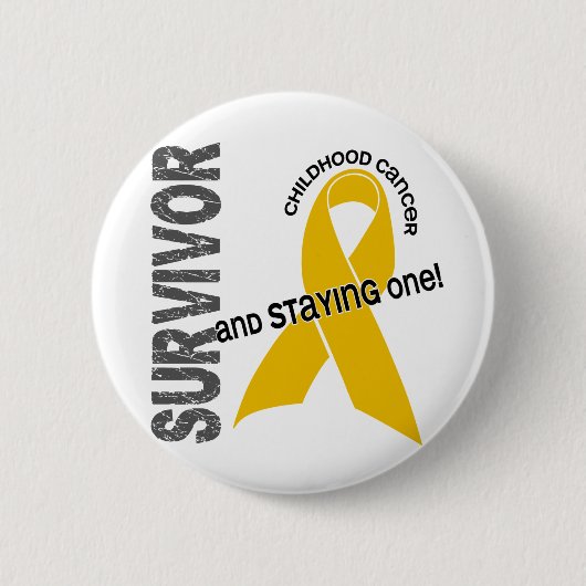 Overlevingskans kinderkanker ronde button 5,7 cm (Voorkant)