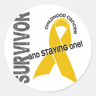 Overlevingskans kinderkanker ronde sticker