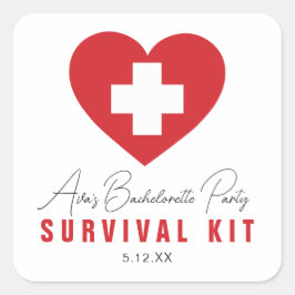 Overlevingskit Persoonlijke Favoriet Vierkante Sti Sticker