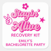 Overlevingskit voor Bruidsmeisjes Vierkante Sticker (Voorkant)