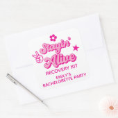 Overlevingskit voor Bruidsmeisjes Vierkante Sticker (Envelop)