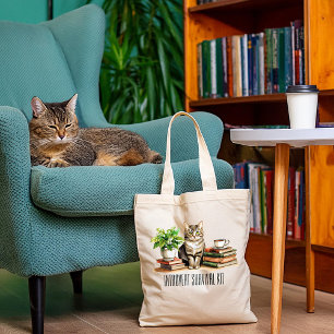 Overlevingskit voor introvert (Kat,plant,koffie,bo Tote Bag