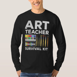 Overlevingskit voor kunstdocenten Humor voor docen T-shirt