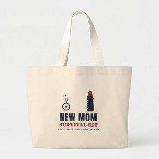 Overlevingskit voor Nieuwe Moeders Funny Baby Show Grote Tote Bag