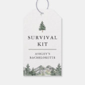 Overlevingskit voor vrijgezellenfeest in bergkamp cadeaulabel (Achterkant)