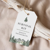 Overlevingskit voor vrijgezellenfeest in bergkamp cadeaulabel