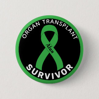 Overlevingslint orgaantransplantatie Zwart knoopje Ronde Button 5,7 Cm