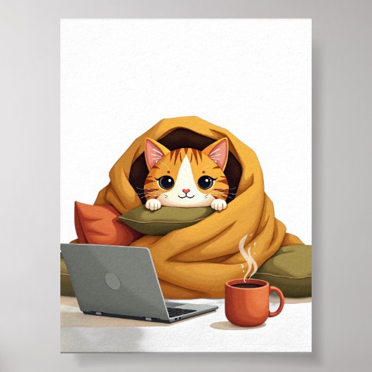 Overlevingsmodus voor introverte katten Dekfort La Poster (Voorkant)