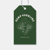 Overlevingspakket voor kamp-bachelorettefeest cadeaulabel (Achterkant)
