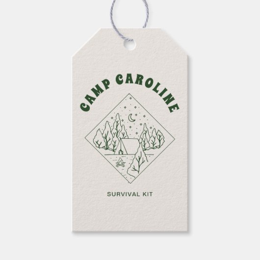 Overlevingspakket voor vrijgezellenfeestje in het  cadeaulabel (Voorkant)