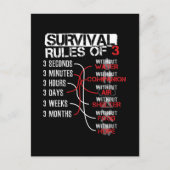 Overlevingsregels voor drie - Wilderness Quiz Briefkaart (Voorkant)