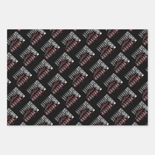 Overlevingsregels voor drie - Wilderness Quiz Inpakpapier Vel (Voorkant 3)