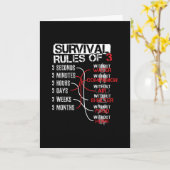 Overlevingsregels voor drie - Wilderness Quiz Kaart (Gele Bloem)