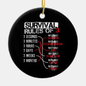 Overlevingsregels voor drie - Wilderness Quiz Keramisch Ornament (Voorkant)