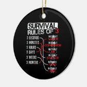 Overlevingsregels voor drie - Wilderness Quiz Keramisch Ornament (Links)