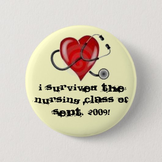 OVERLEVINGSSCHOOL RONDE BUTTON 5,7 CM (Voorkant)