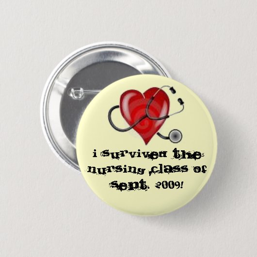 OVERLEVINGSSCHOOL RONDE BUTTON 5,7 CM (Voorkant /achterkant)