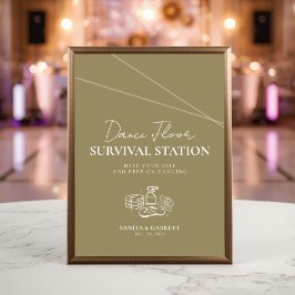 Overlevingsstation Bord Dansvloer Poster