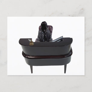 Overlijden aan een receptie met een computer briefkaart