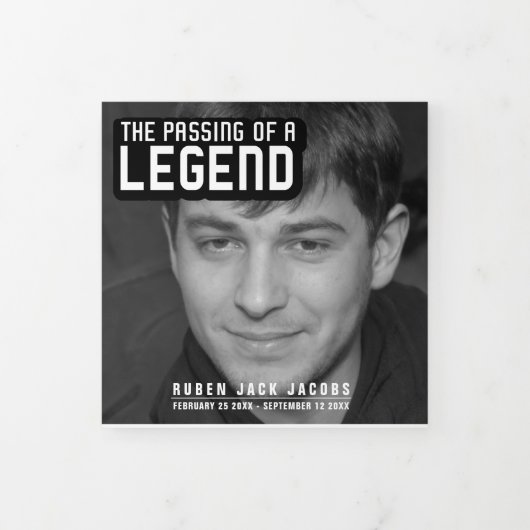 Overlijden van een legende Uitvaartdienst mono 12 Drieluik Programma (Cover)