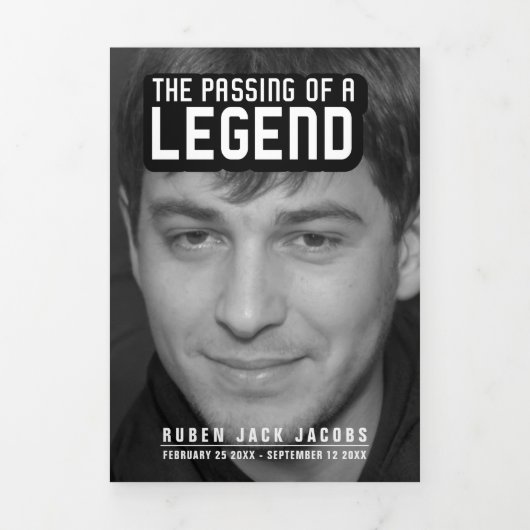 Overlijden van een legende Uitvaartdienst mono 12 Drieluik Programma (Cover)