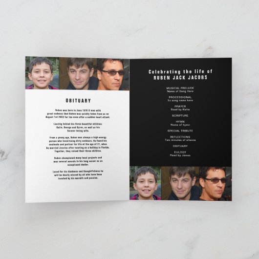 Overlijden van een legende Uitvaartprogramma mono Programma (Binnen)