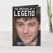 Overlijden van een legende Uitvaartprogramma mono Programma (Voorkant)