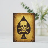 overlijden van het schoppenbriefkaart briefkaart (Staand voorkant)