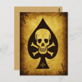 overlijden van het schoppenbriefkaart briefkaart (Voorkant / Achterkant)