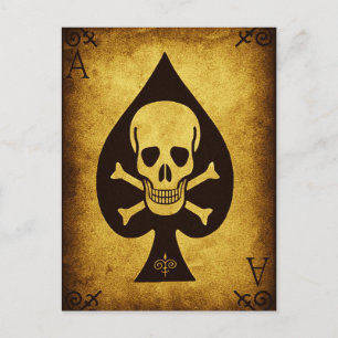 overlijden van het schoppenbriefkaart briefkaart