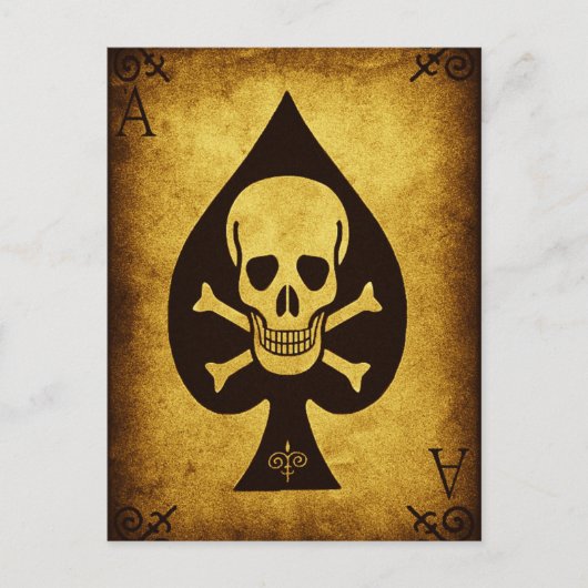 overlijden van het schoppenbriefkaart briefkaart (Voorkant)