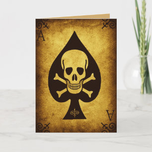 overlijden van het schoppenwenskaart kaart