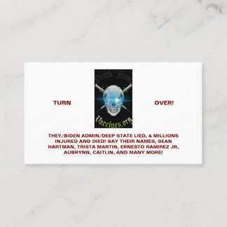 Overlijden van vaccins Standaard Visitekaartje