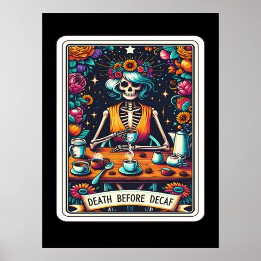 Overlijden voor Collectie van Decaf Tarot-Kaart Poster (Voorkant)