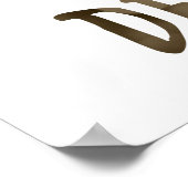 overlijden vóór het decaf van koffiebonen en kruis poster (Hoek)