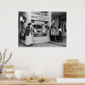 Overlijden vrouwen in een stemcabine in 1915 poster (Keuken)