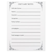 Overlijdensaantekeningen Sjabloon – End-of-Life Pl